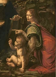 Madonna der Felsen (Detail von Heiligem Johannes und dem Engel)